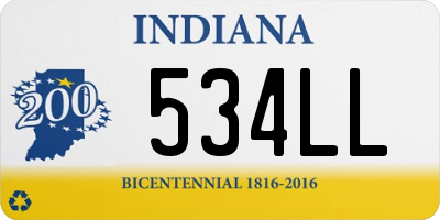 IN license plate 534LL