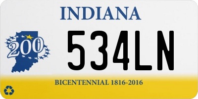 IN license plate 534LN