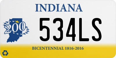 IN license plate 534LS