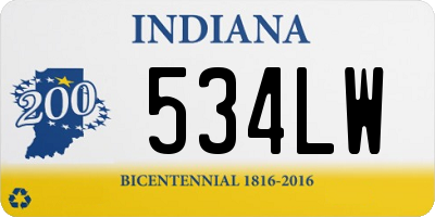 IN license plate 534LW