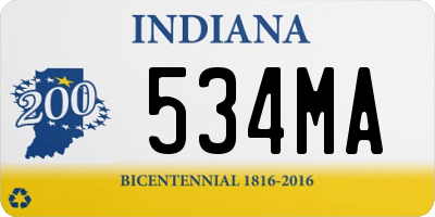 IN license plate 534MA