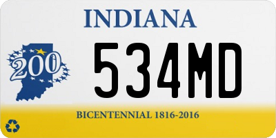 IN license plate 534MD