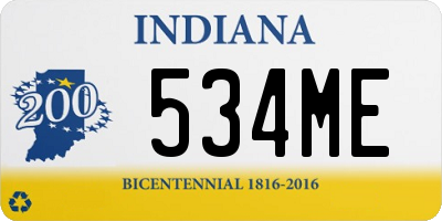 IN license plate 534ME