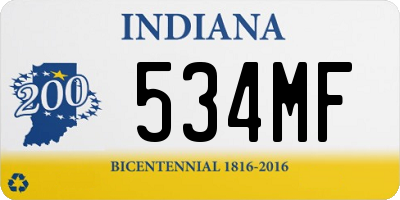 IN license plate 534MF