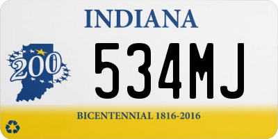 IN license plate 534MJ