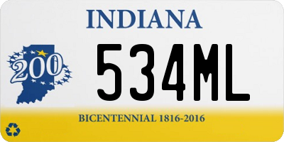 IN license plate 534ML