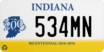 IN license plate 534MN