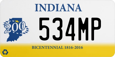 IN license plate 534MP