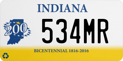IN license plate 534MR