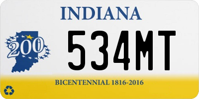 IN license plate 534MT