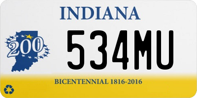 IN license plate 534MU