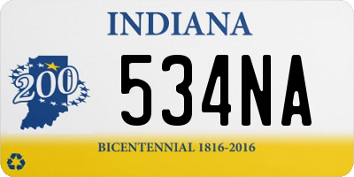 IN license plate 534NA