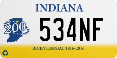 IN license plate 534NF