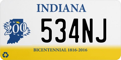 IN license plate 534NJ