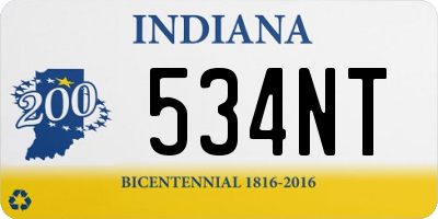 IN license plate 534NT