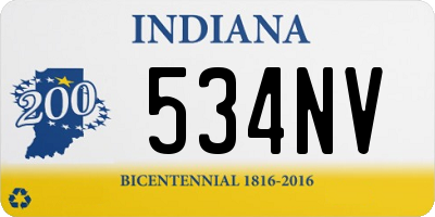 IN license plate 534NV