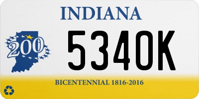 IN license plate 534OK