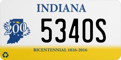 IN license plate 534OS