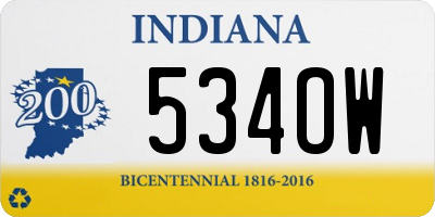 IN license plate 534OW