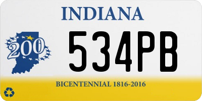 IN license plate 534PB