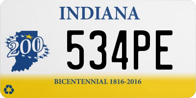 IN license plate 534PE