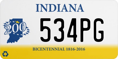 IN license plate 534PG