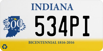 IN license plate 534PI