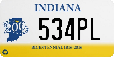 IN license plate 534PL