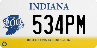 IN license plate 534PM