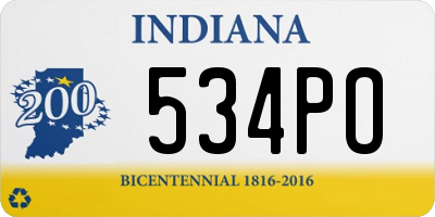 IN license plate 534PO