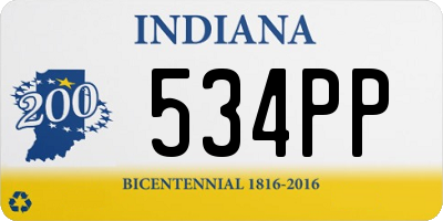 IN license plate 534PP