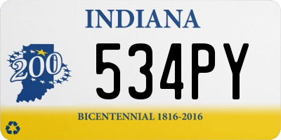 IN license plate 534PY
