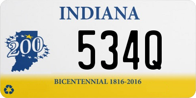 IN license plate 534Q