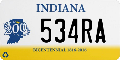 IN license plate 534RA