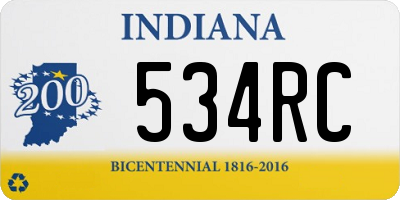 IN license plate 534RC