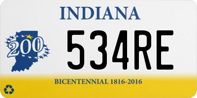 IN license plate 534RE