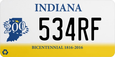 IN license plate 534RF