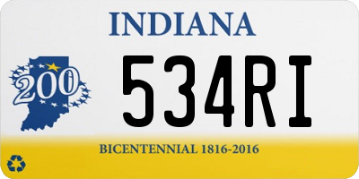 IN license plate 534RI