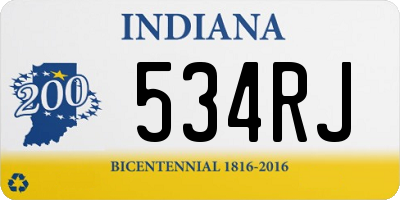 IN license plate 534RJ