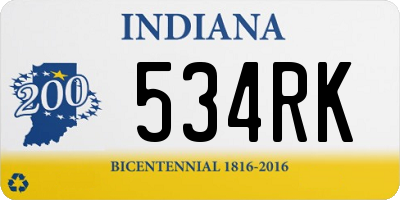 IN license plate 534RK