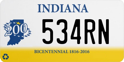 IN license plate 534RN