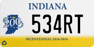 IN license plate 534RT