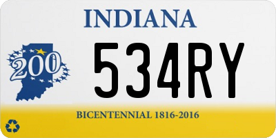 IN license plate 534RY