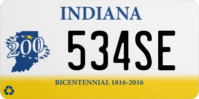 IN license plate 534SE