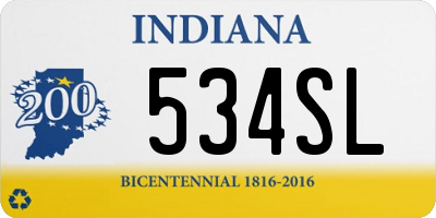 IN license plate 534SL