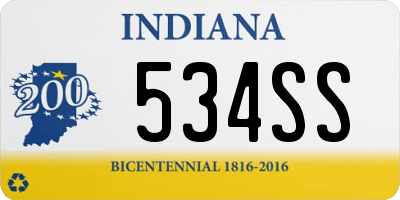 IN license plate 534SS