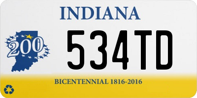 IN license plate 534TD