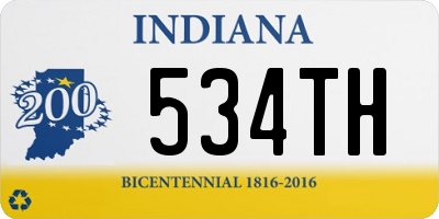 IN license plate 534TH