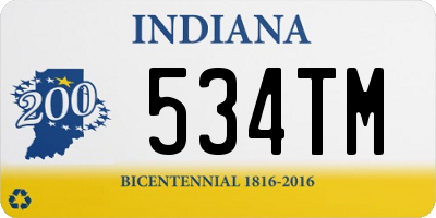 IN license plate 534TM