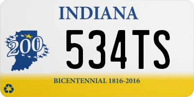 IN license plate 534TS